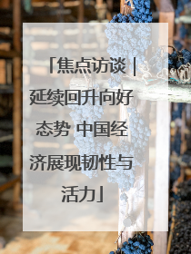焦点访谈｜延续回升向好态势 中国经济展现韧性与活力